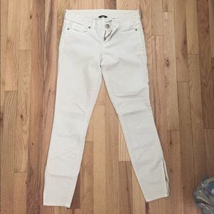 J Crew Super Skinny Stretch Cord Cream
