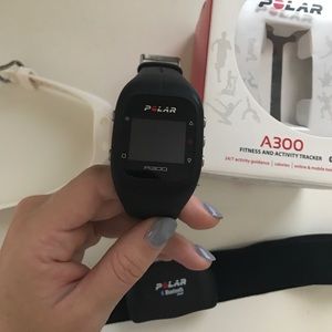 Polar A300 with Extra Band and Heart Rate Strap