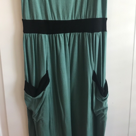 Adorable green and black cotton dress! Size XS - Picture 5 of 5
