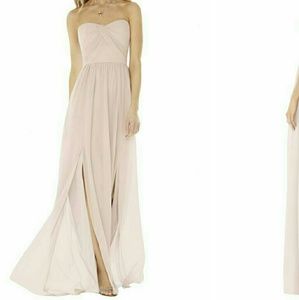 Social Bridesmaid Strapless Georgette Gown #8159