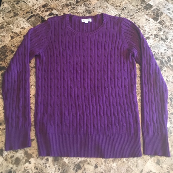 St Johns Bay purple sweater size Large L - Picture 3 of 8