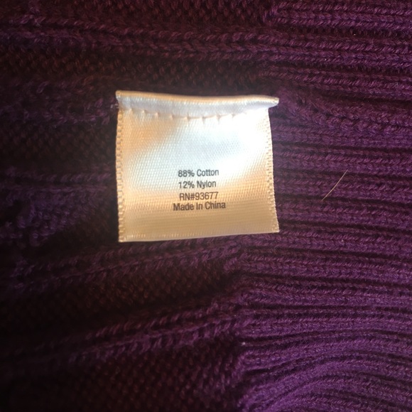 St Johns Bay purple sweater size Large L - Picture 5 of 8