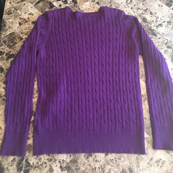St Johns Bay purple sweater size Large L - Picture 4 of 8