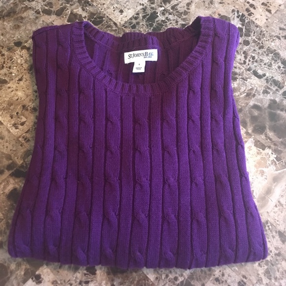 St Johns Bay purple sweater size Large L - Picture 6 of 8
