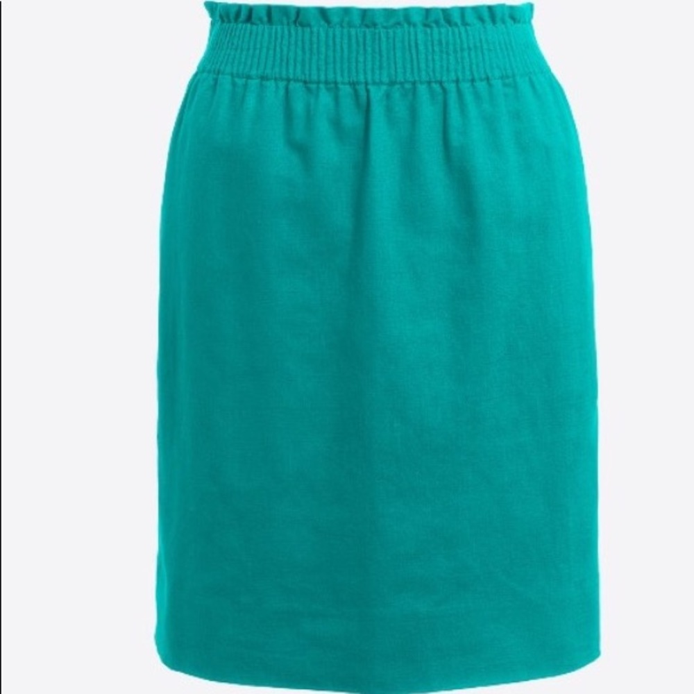 J.Crew Linen-cotton sidewalk mini skirt