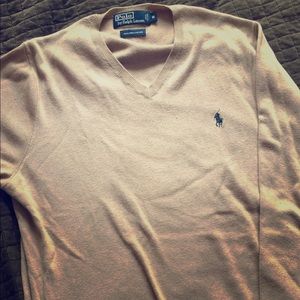 Polo Ralph Lauren V-Neck Sweater in Sand