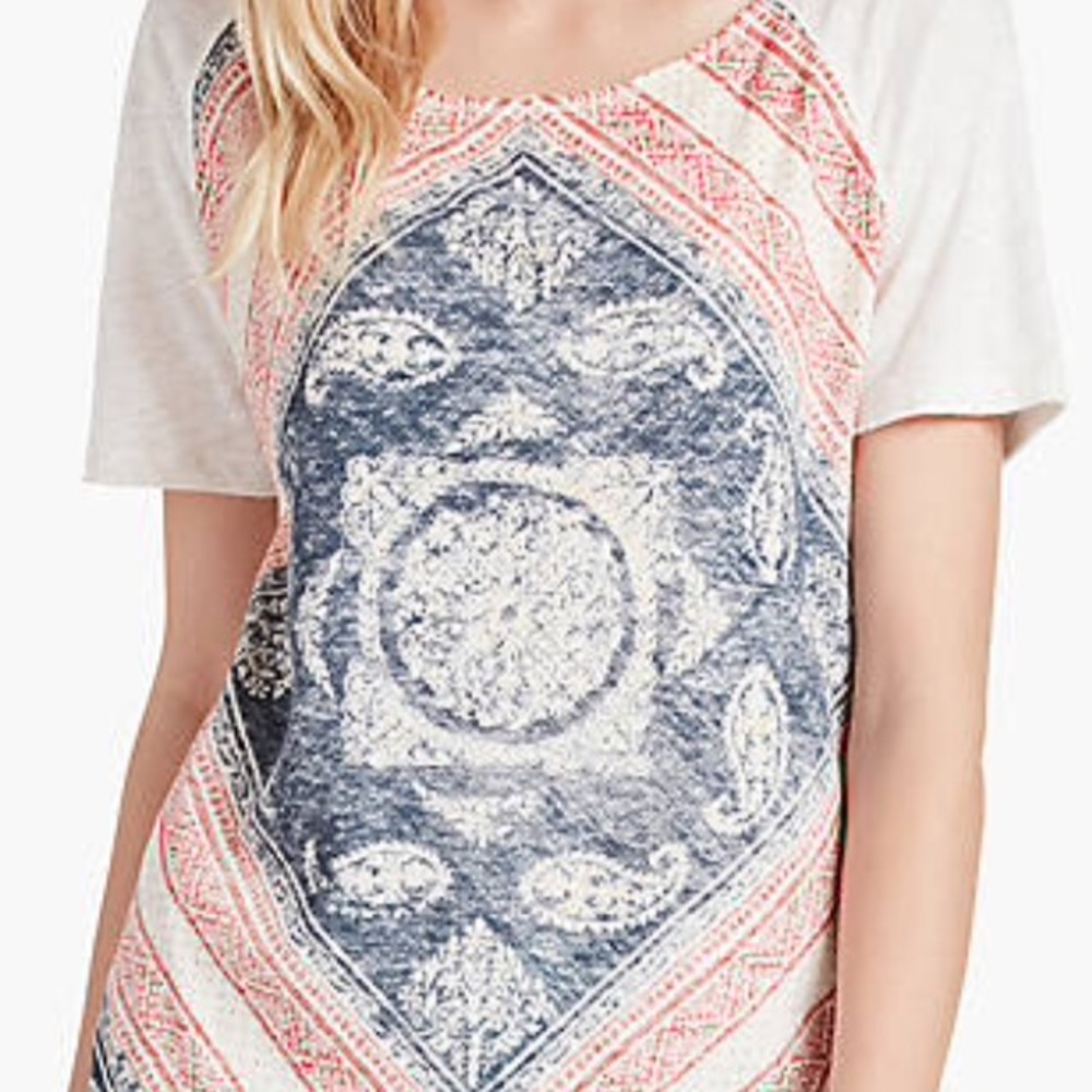 Lucky Brand Floral Mandala Tee