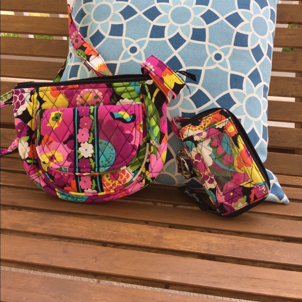 Vera Bradley Lizzy Crossbody Va Va Bloom w/wallet