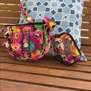 Vera Bradley Lizzy Crossbody Va Va Bloom w/wallet