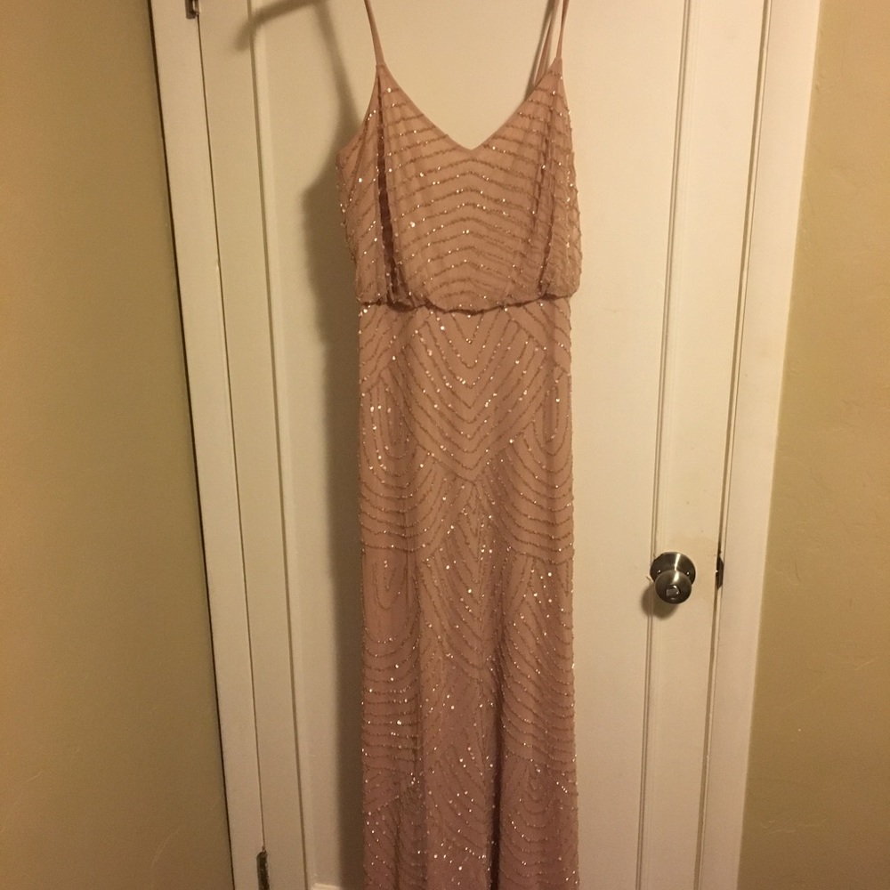 Adrianna Papell- Art Deco Beaded Blouson Gown