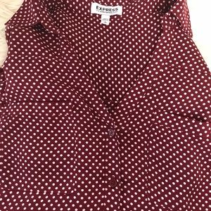 Express Polka Dot Portofino shirt size Small