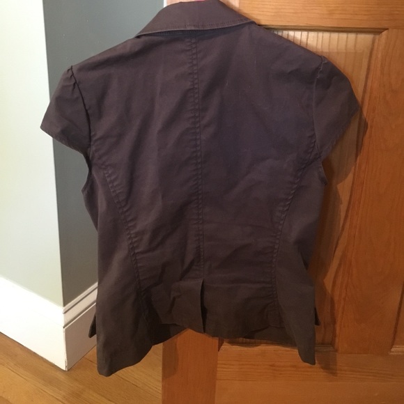 Express Design Studio brown cap sleeve jacket - Picture 2 of 3