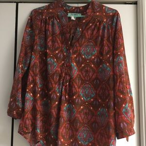 Multi-colored Tunic Blouse