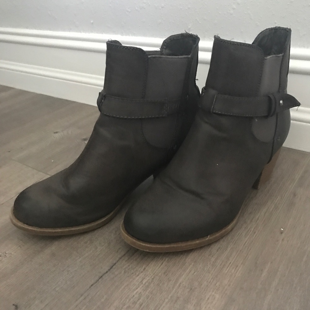 Grey ankle boots