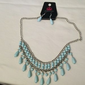 Paparazzi necklace and earring set