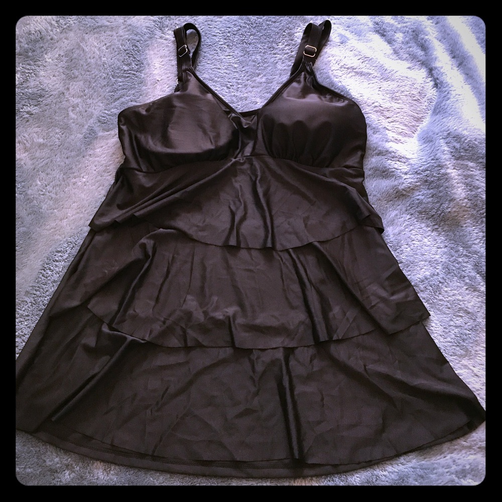 Black Swim Dress w/ bottom