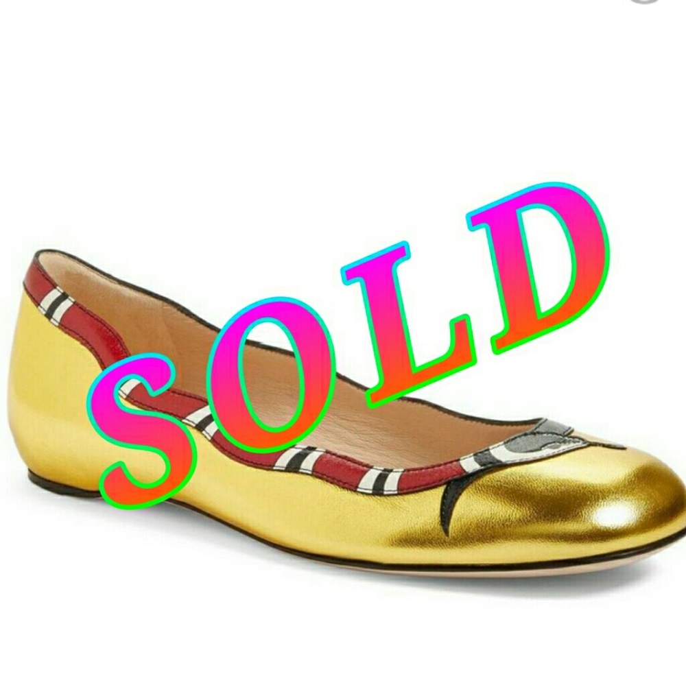 GUCCI Kingsnake Ballet Flat - size 8 USA/38 Italia