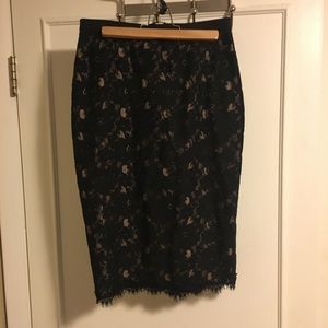 BCBG Bess Lace Pencil Skirt