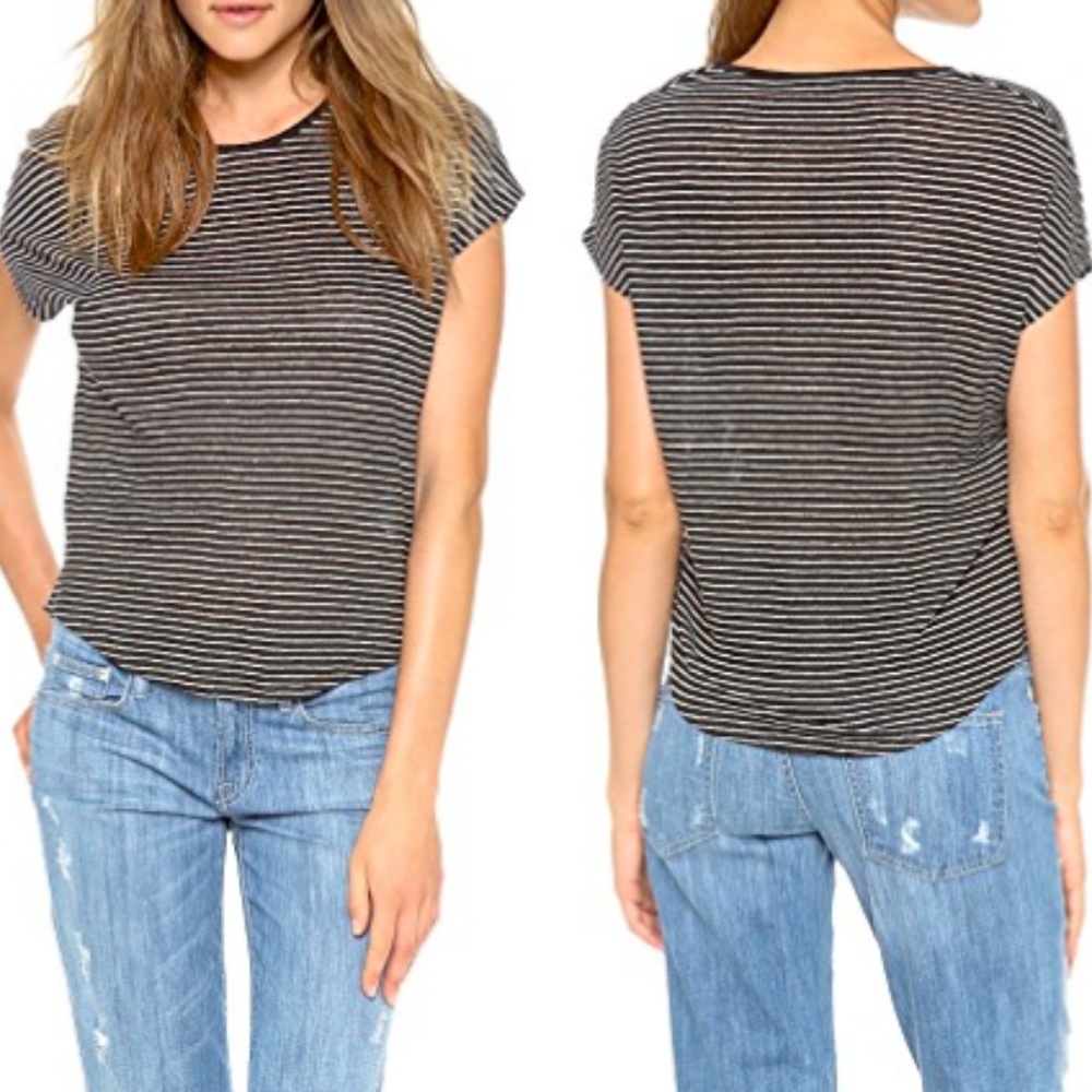 Vince  Striped Cocoon Tee