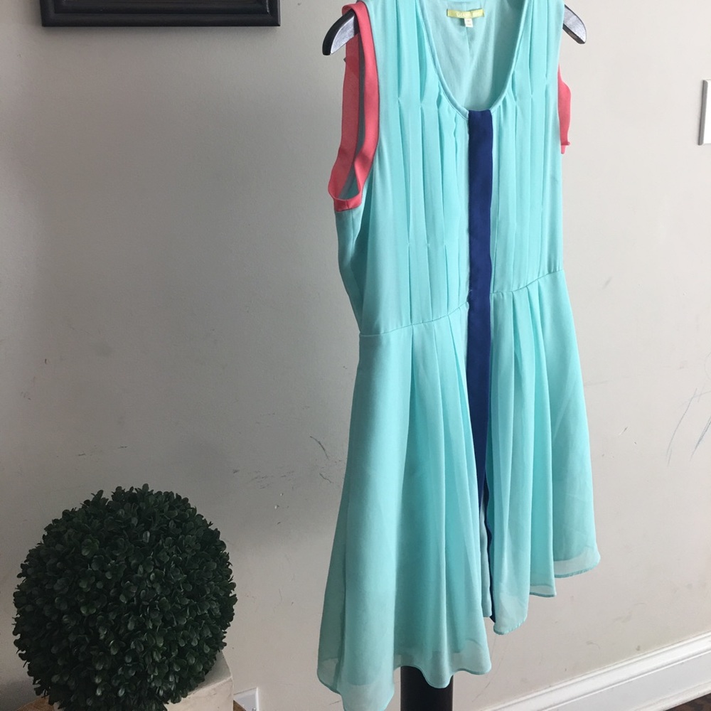 Gianni Bini size M dress mint, coral and blue