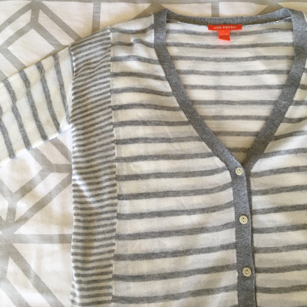 Joe Fresh Striped Cardigan XS