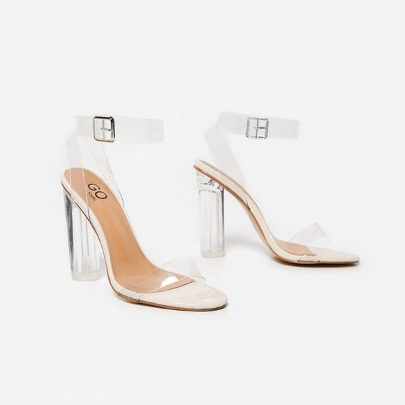 comfortable perspex heels