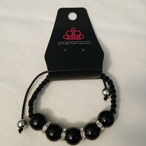 Paparazzi black rope bracelet