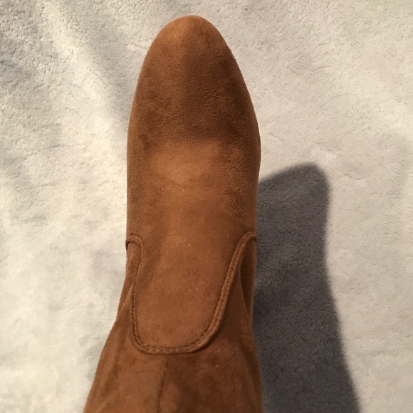 Tan Faux Suede Over the Knee Boots - Picture 5 of 8