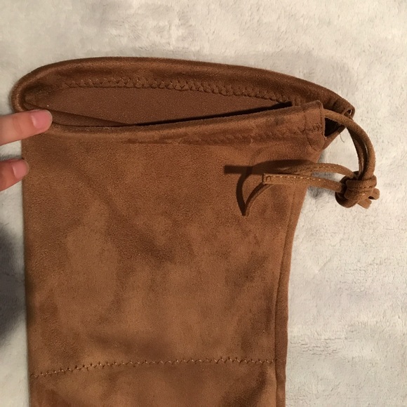 Tan Faux Suede Over the Knee Boots - Picture 7 of 8