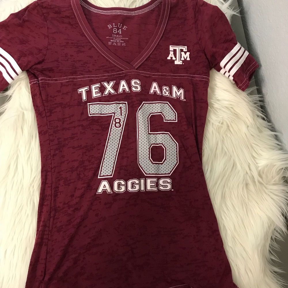 Texas A&M tee shirt size small. Burnout.