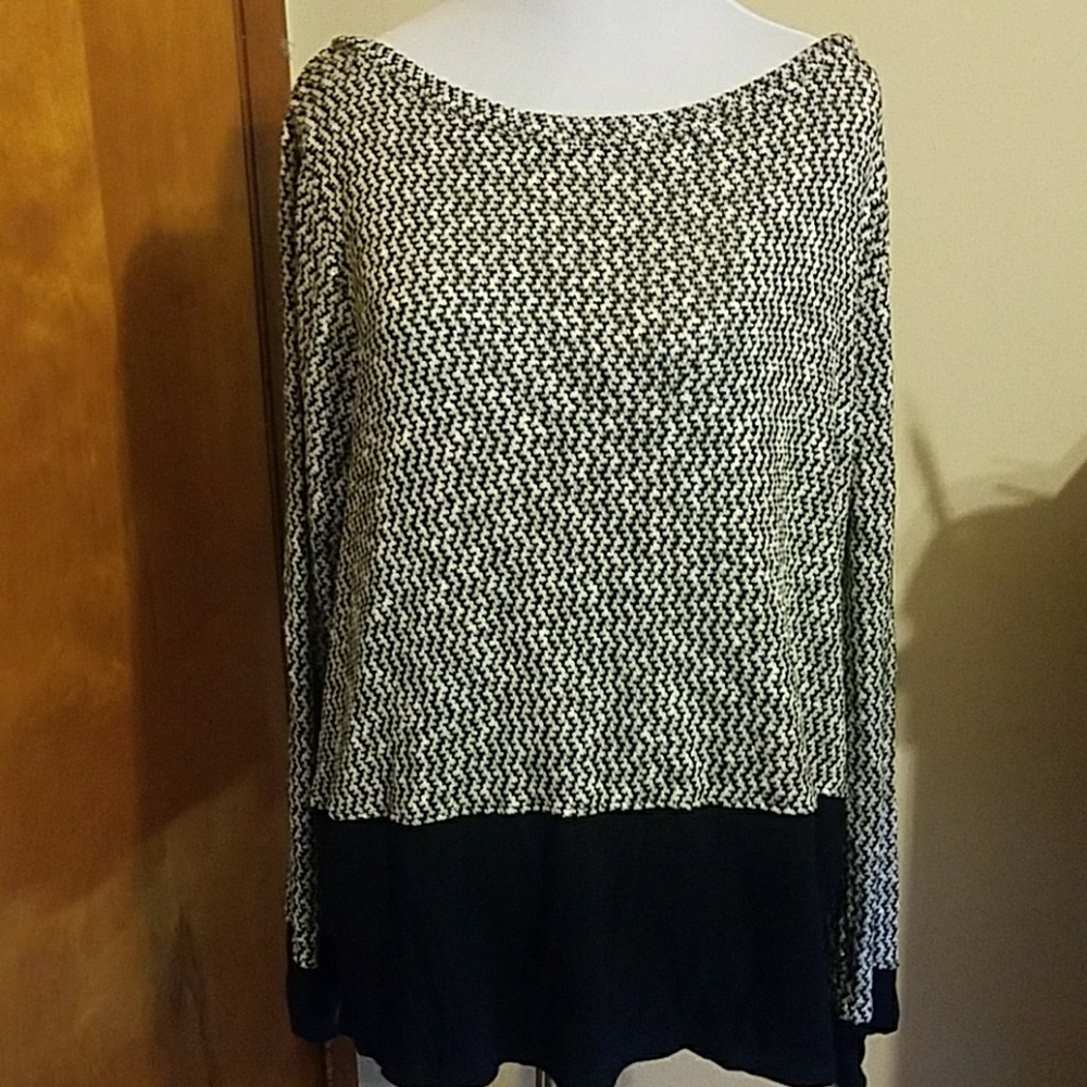 INC grey and black sweater