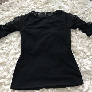 Express Women's Mesh-Sleeved Top