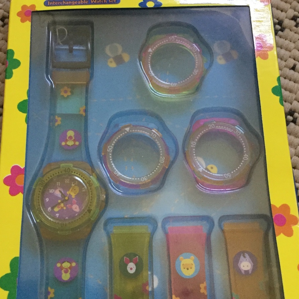 🆕 Winnie the Pooh Watch Set 🐷🐴🐯🍯🌸🐝⏱