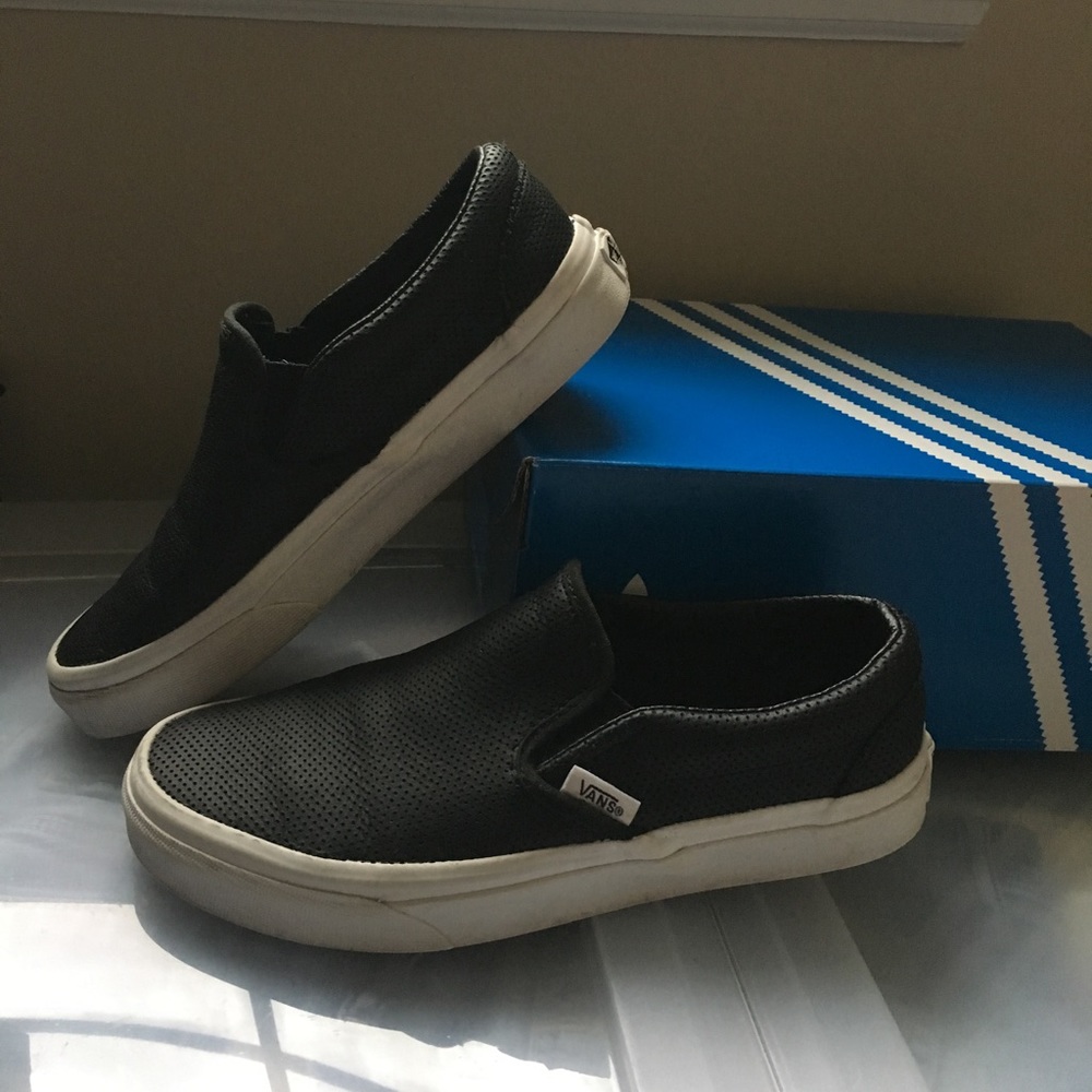 VANS PERF LEATHER SLIP-ON BLACK