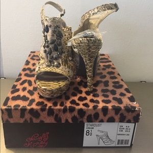 Naughty Monkey sling back Peep toe heels