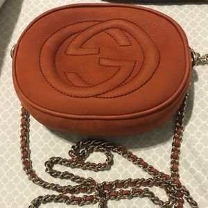 Authentic Gucci Suede Disco Bag