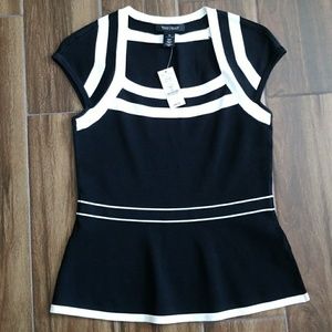 WHBM Stretchy Peplum Top