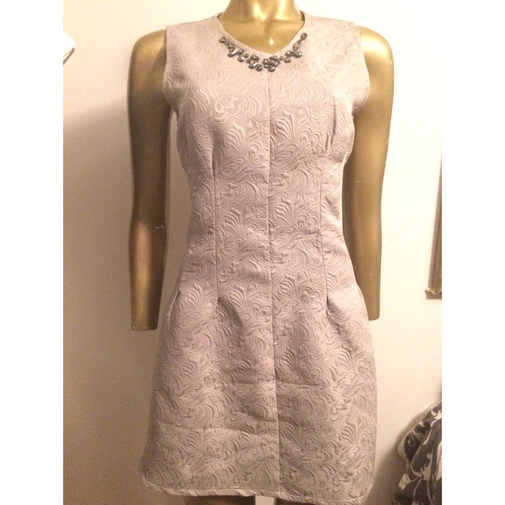 Grey bejeweled dress