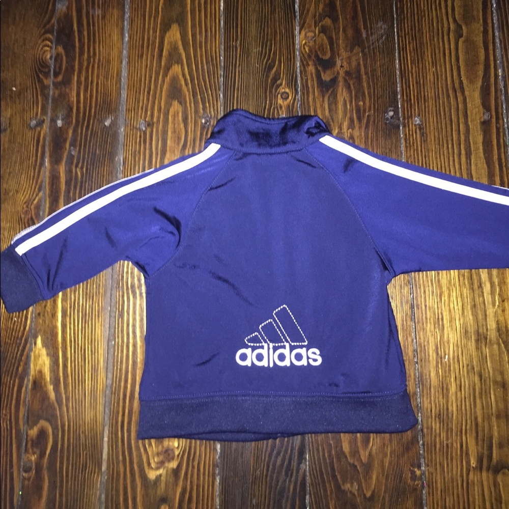 Adidas navy blue track jacket