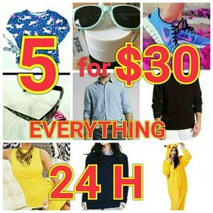 ⬇🔴 5 for $30 Limited time whole closet😉 ⬇🔴 5 for $30 Limited time whole closet😉