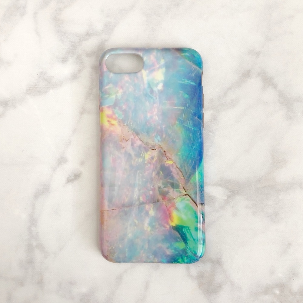 Blue Opal Marble iPhone 7 Case