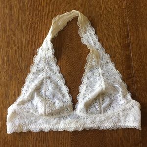 Free People ivory halter bralette