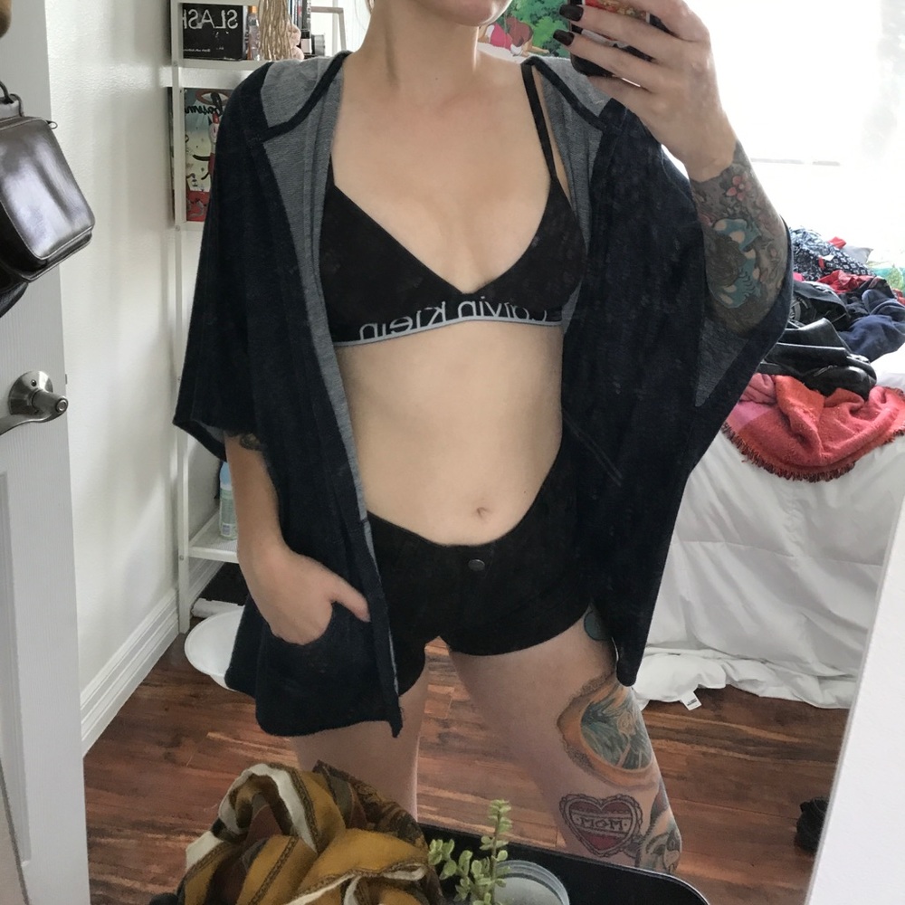 Hoodie cardigan with pockets