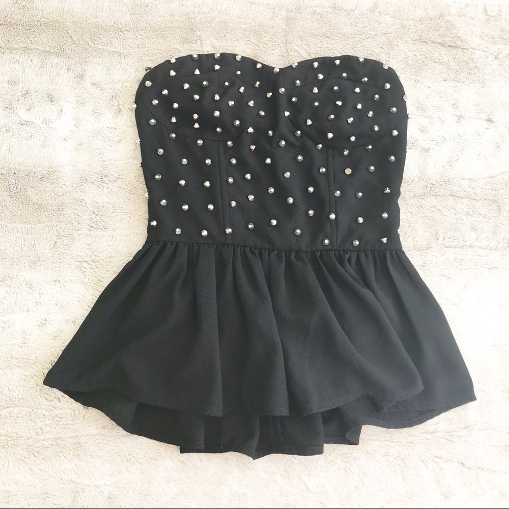 Forever 21 studded black top