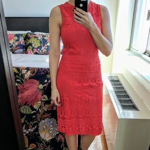 Classic Red Lace Cocktail Dress