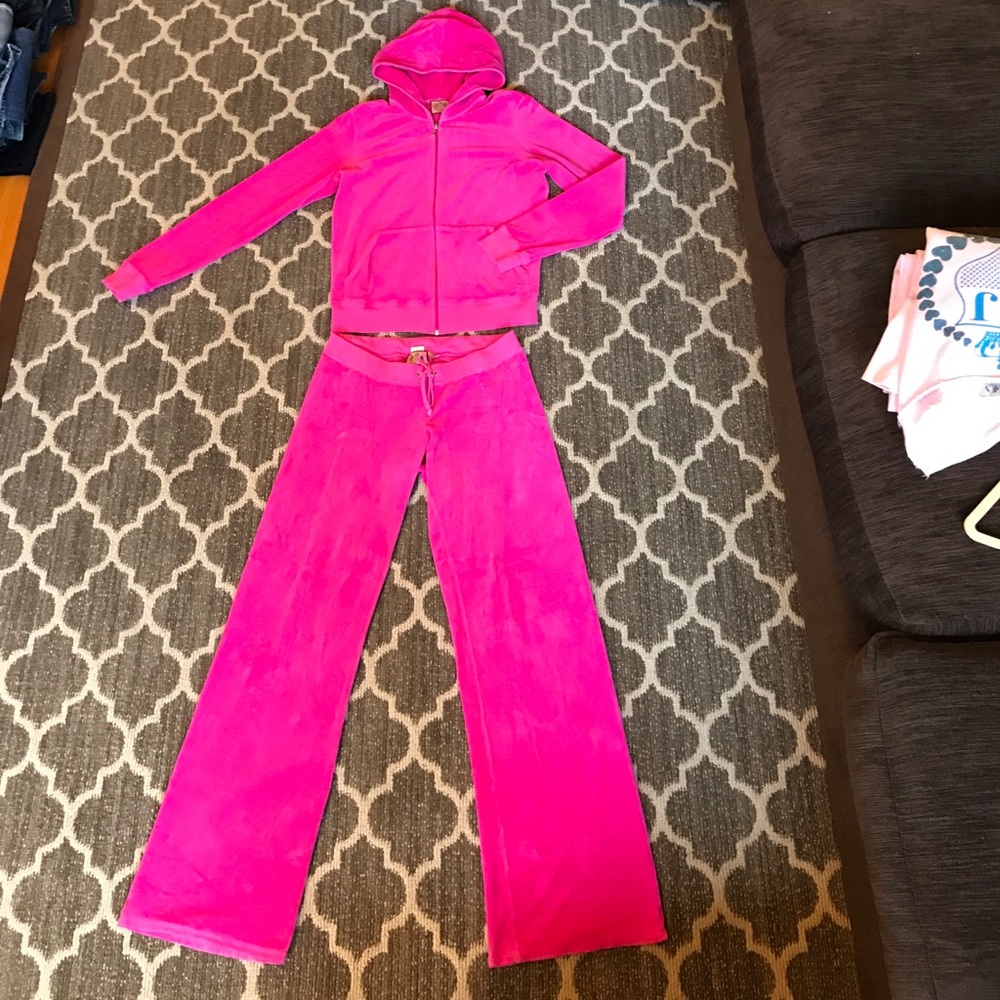 Pink Velour Juicy Couture Tracksuit