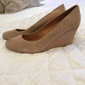 J. Crew Factory size 11 tan suede wedge shoe