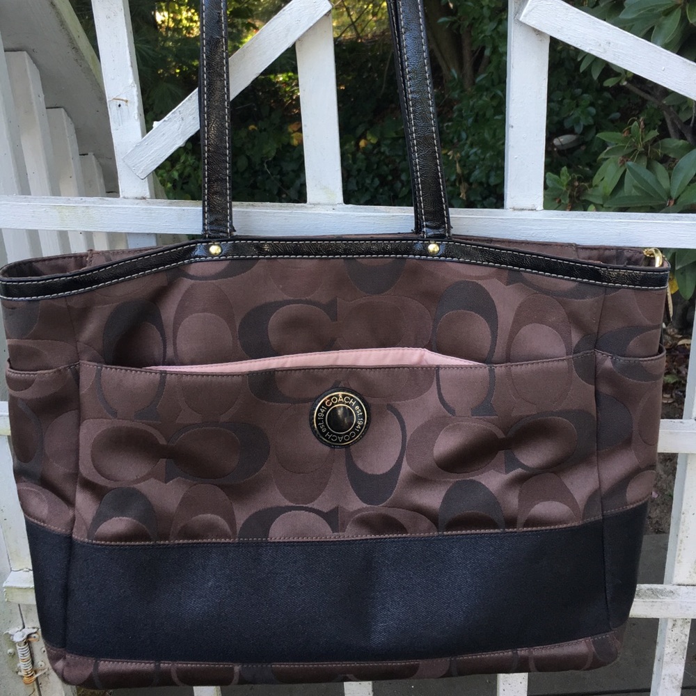 Authentic coach multifunction diaper bag/ tote