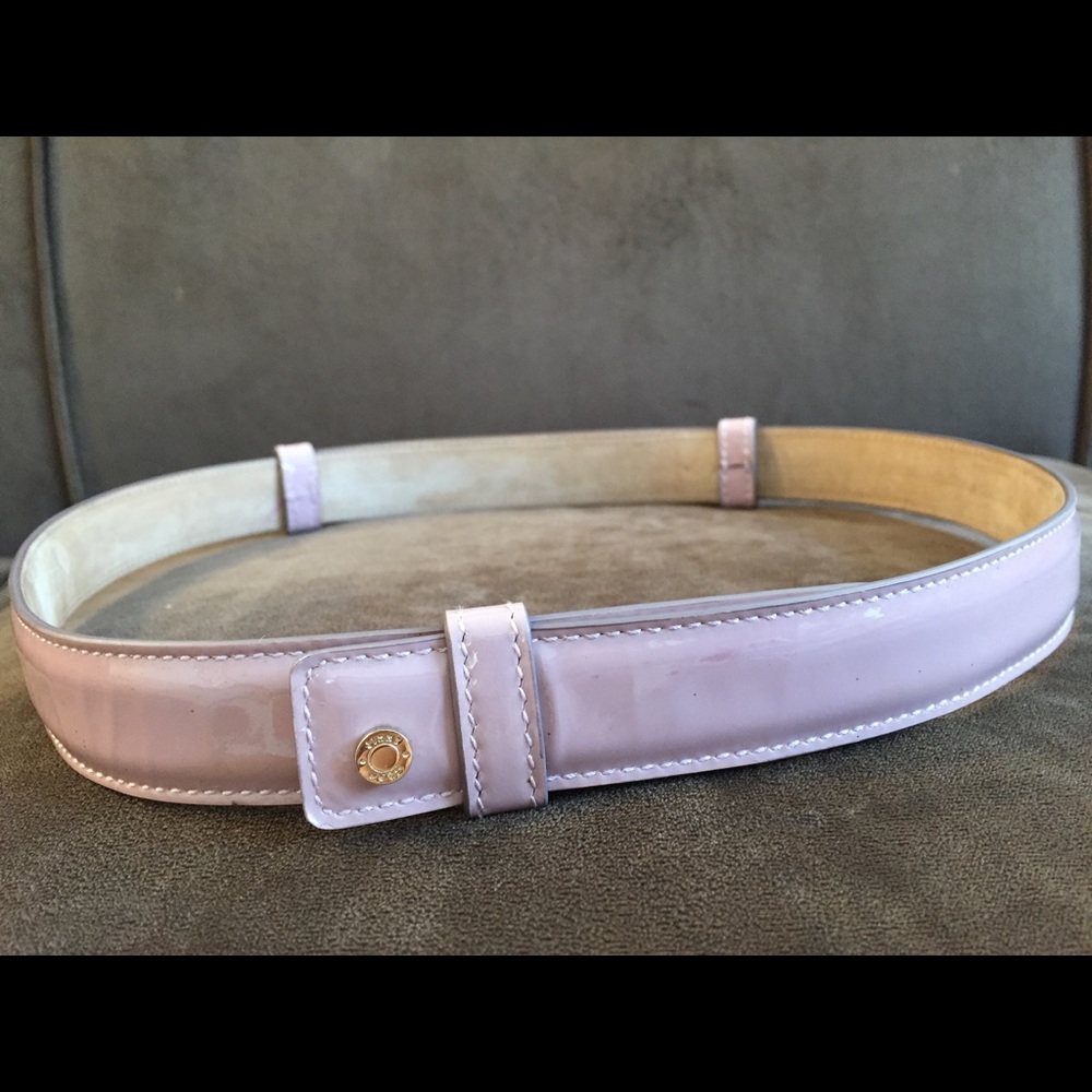 Authentic Jimmy Choo Lavender Patent Leather Belt
