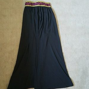 Black maxi skirt